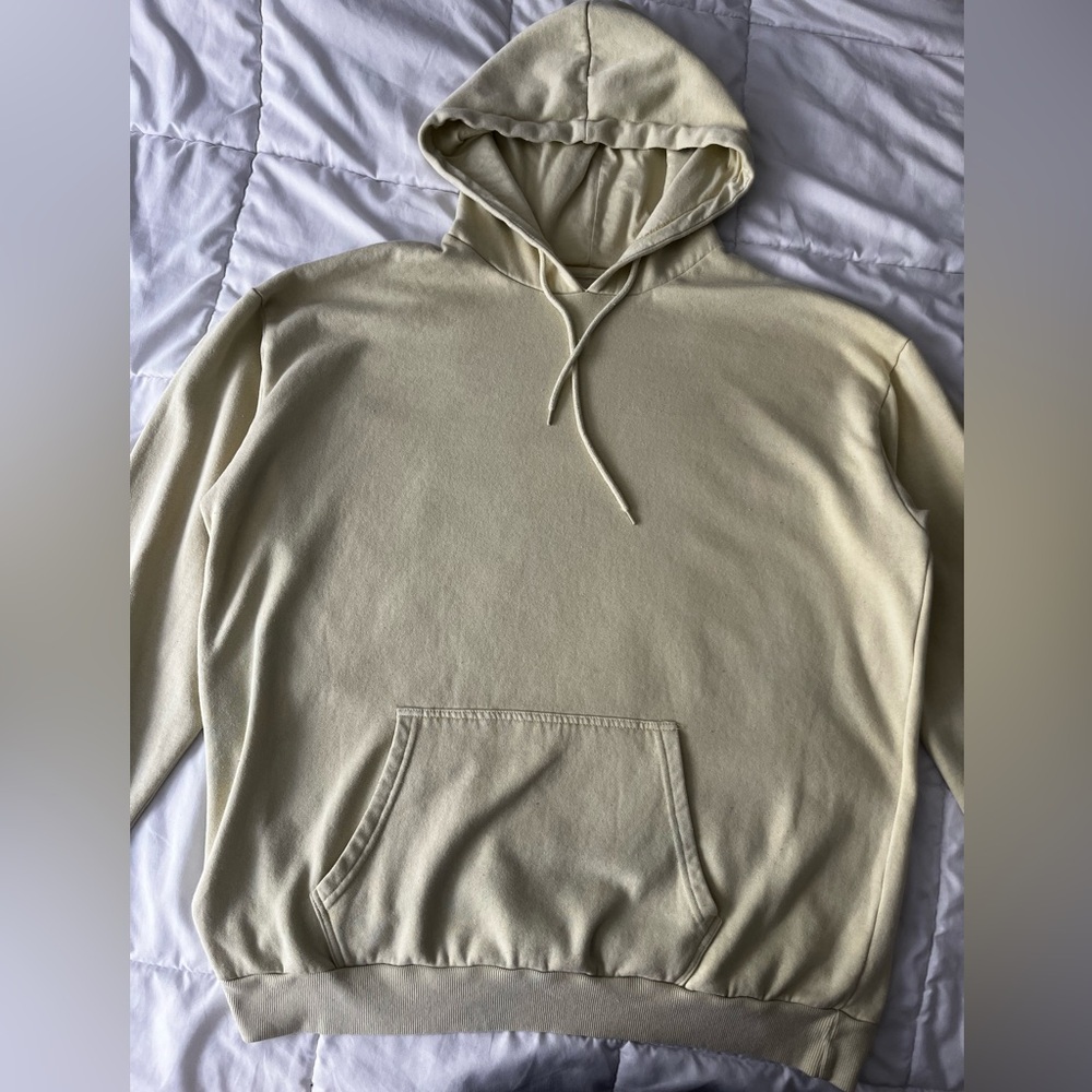 Fashion Nova Men’s Hoodie (XL) – Cream, Super Comfortable, Lightly Worn